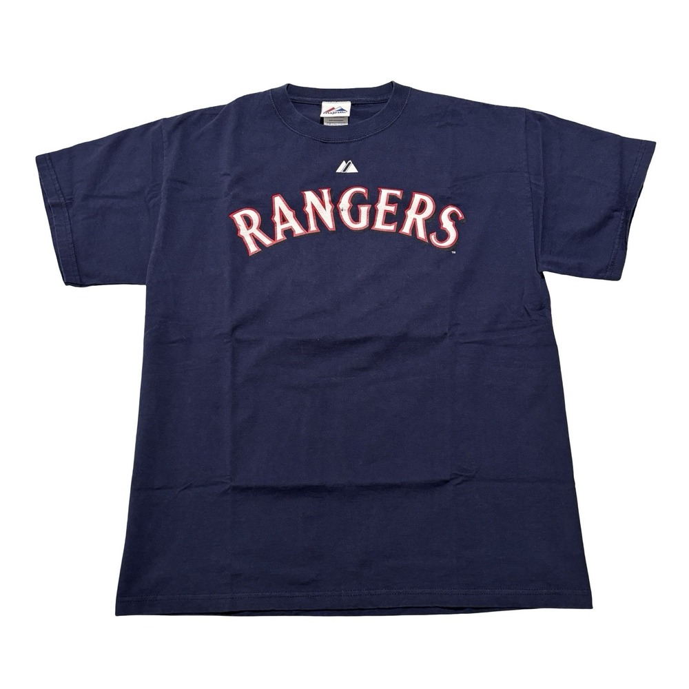 Majestic Men's Texas Rangers Josh Hamilton T Shirt Size Large 21 x 28